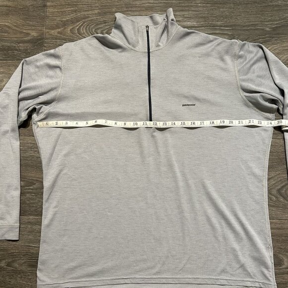 VTG Patagonia Large Capilene Half Zip Long Sleeve Pullover Gray Shirt USA Made - Picture 4 of 12